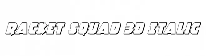 Racket Squad 3D Italic 