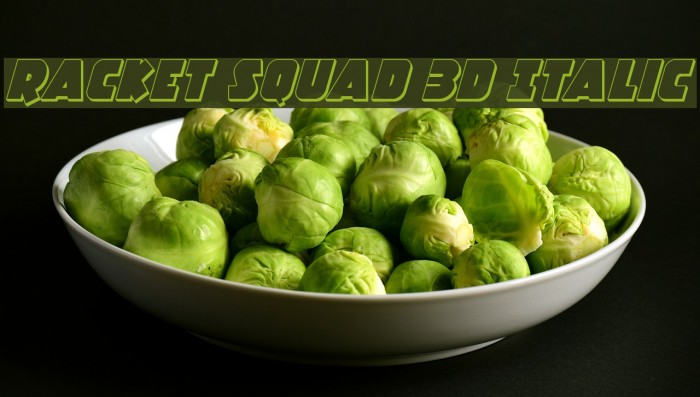 Racket Squad 3D Italic Font examples