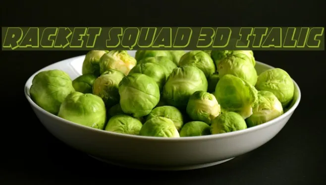 Racket Squad 3D Italic Example 1