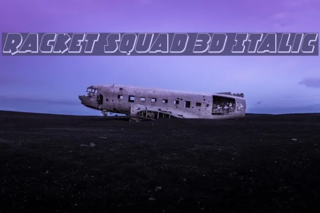 Racket Squad 3D Italic Example 2