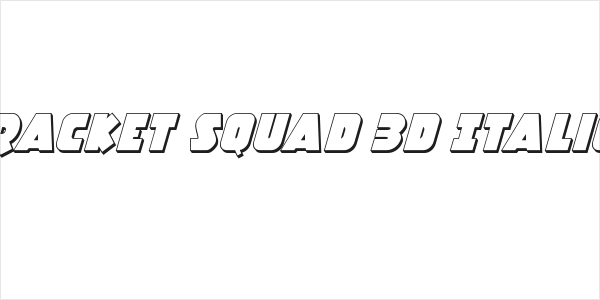 Racket Squad 3D Italic Logo