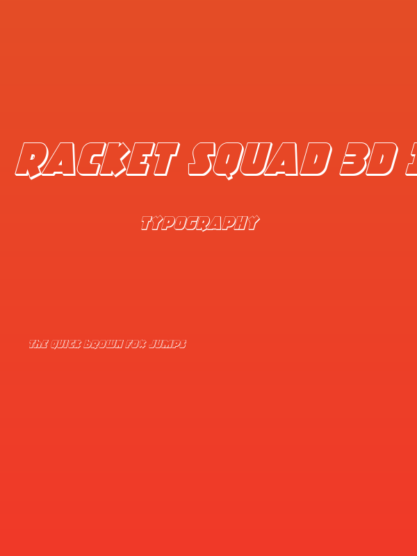 Racket Squad 3D Italic Poster