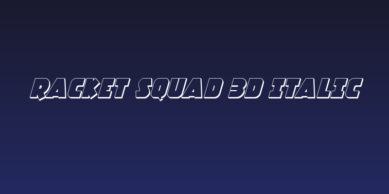 Racket Squad 3D Italic Social Header