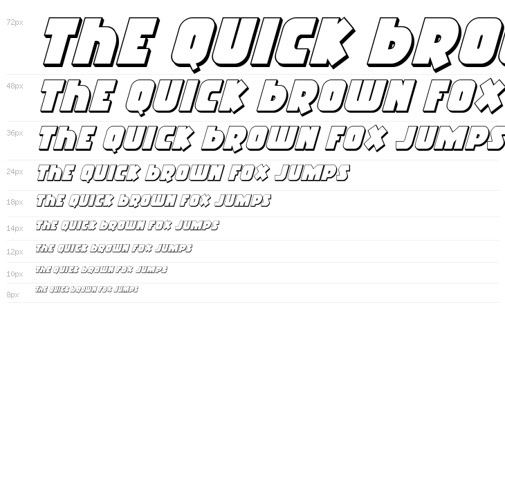 Racket Squad 3D Italic Waterfall