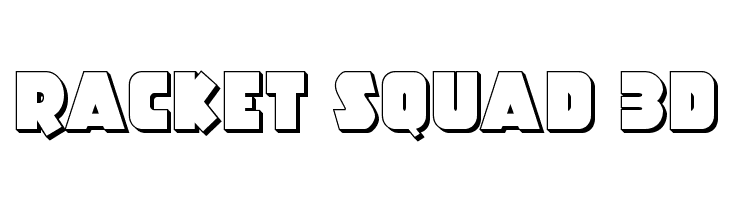 Racket Squad 3D Font