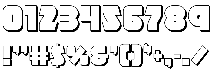 Racket Squad 3D Font OTHER CHARS
