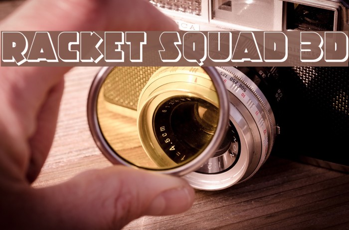 Racket Squad 3D Font examples