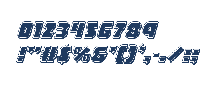 Racket Squad Bevel Italic Other Characters