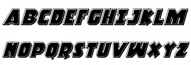 Racket Squad Bevel Italic Schriftart Groß