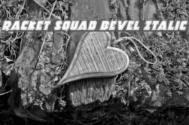 Racket Squad Bevel Italic Font examples