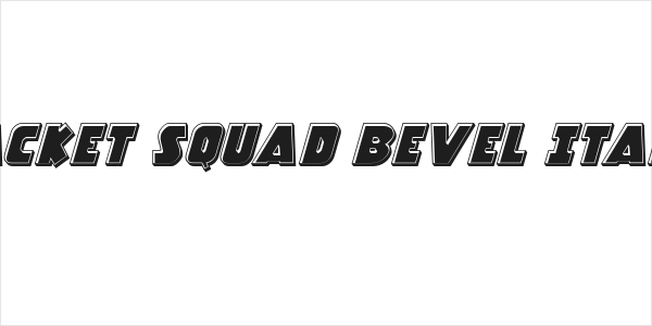 Racket Squad Bevel Italic Logo