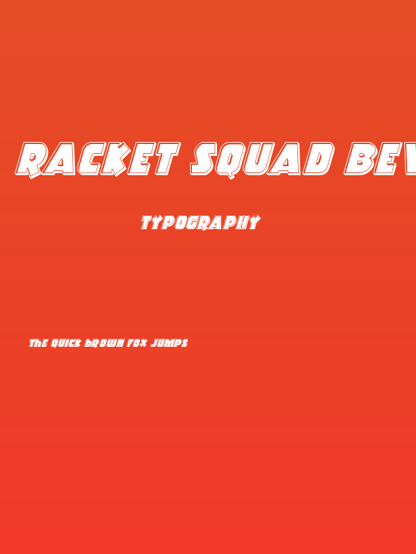 Racket Squad Bevel Italic Poster