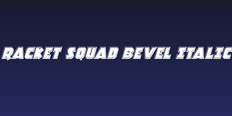 Racket Squad Bevel Italic Social Header