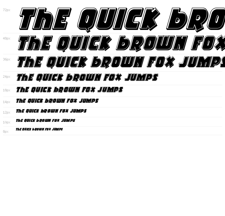 Racket Squad Bevel Italic Waterfall