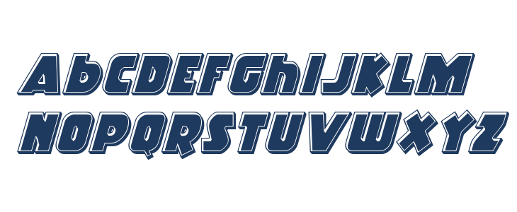 Racket Squad Bevel Italic Lowercase