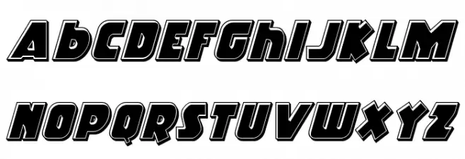 Racket Squad Bevel Italic 字体 小写
