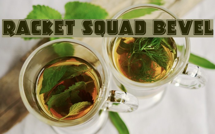 Racket Squad Bevel Font examples