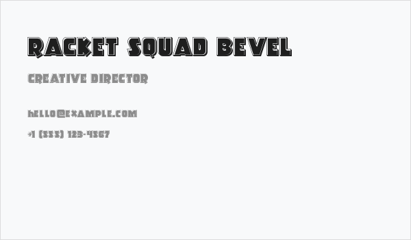 Racket Squad Bevel Business Card