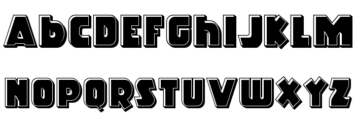 Racket Squad Bevel Font LOWERCASE