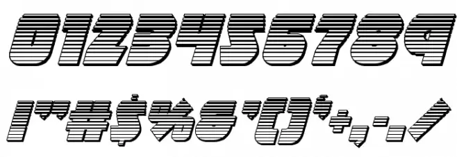 Racket Squad Chrome Italic Font OTHER CHARS