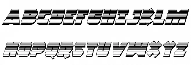 Racket Squad Chrome Italic Fuentes MAYÚSCULAS