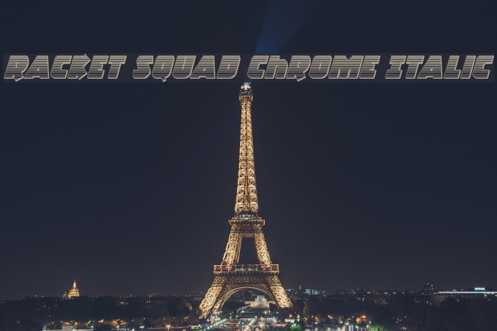 Racket Squad Chrome Italic Example 1