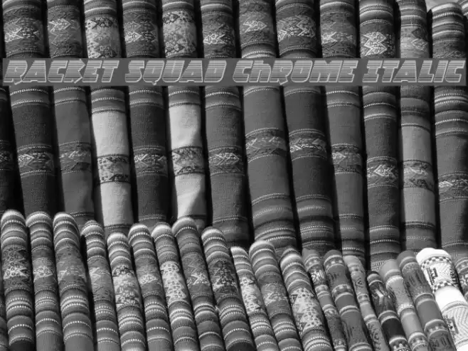 Racket Squad Chrome Italic Font examples