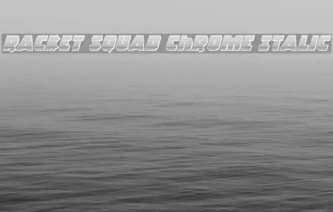 Racket Squad Chrome Italic Font examples