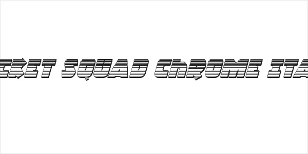Racket Squad Chrome Italic Logo