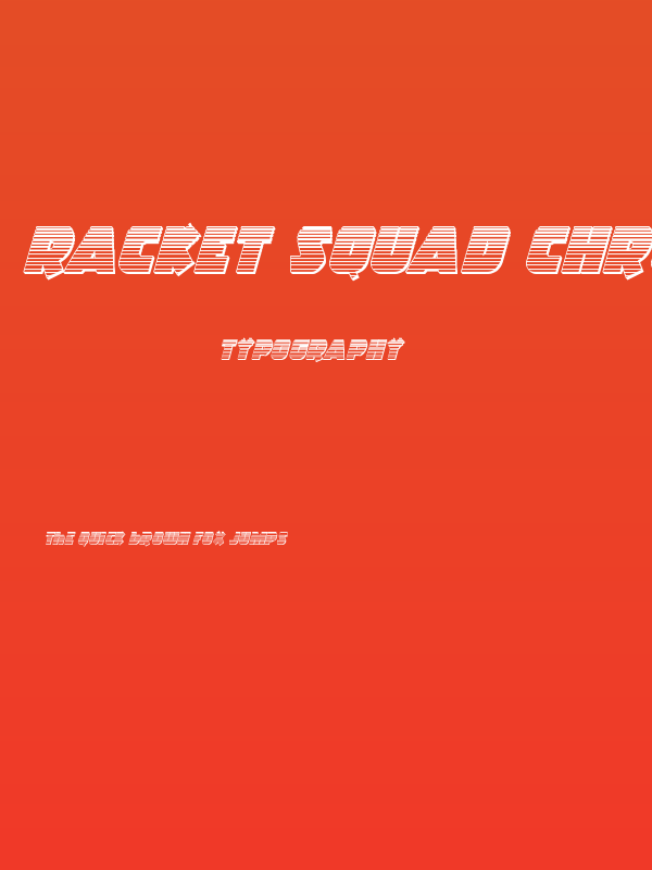 Racket Squad Chrome Italic Poster