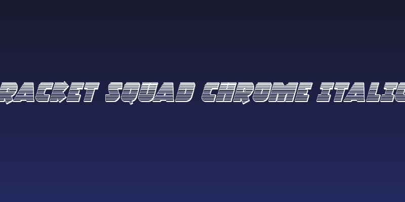 Racket Squad Chrome Italic Social Header