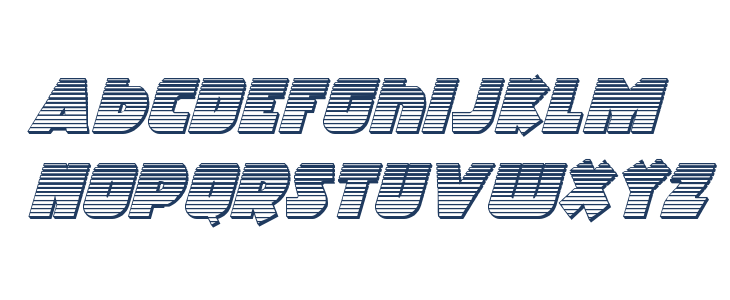 Racket Squad Chrome Italic Lowercase