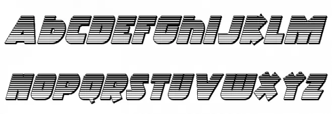 Racket Squad Chrome Italic Шрифта строчной