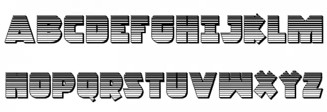 Racket Squad Chrome Font Litere mari