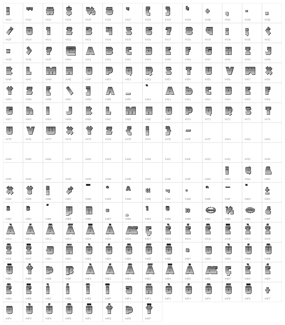 Racket Squad Chrome Character Map