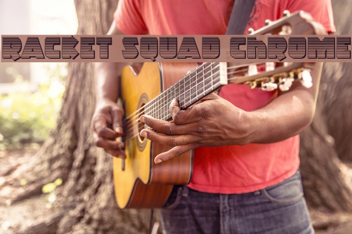 Racket Squad Chrome Font examples