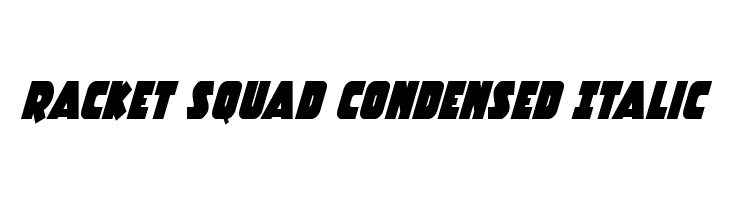 Racket Squad Condensed Italic  baixar fontes gratis