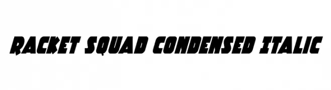 Racket Squad Condensed Italic 