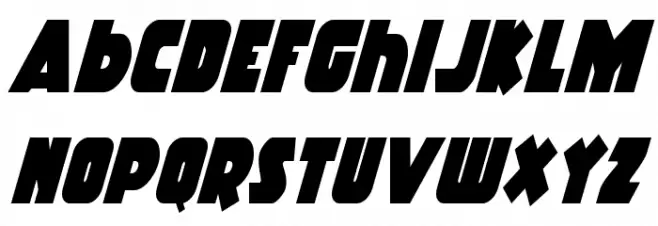 Racket Squad Condensed Italic Font LOWERCASE