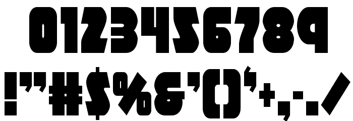 Racket Squad Condensed Font OTHER CHARS