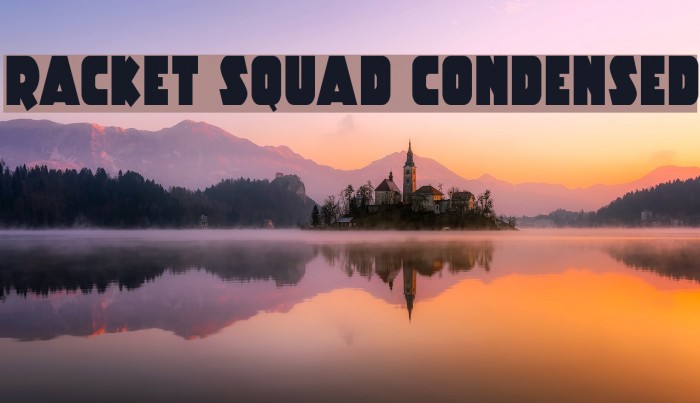 Racket Squad Condensed Font examples