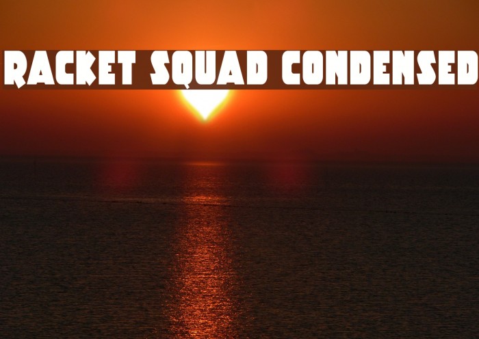 Racket Squad Condensed Font examples