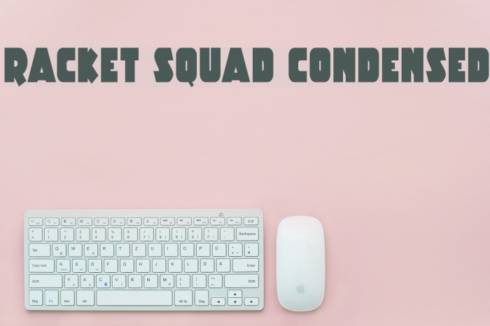 Racket Squad Condensed Font examples
