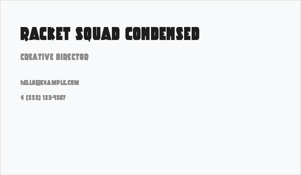 Racket Squad Condensed Business Card