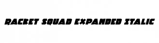 Racket Squad Expanded Italic 