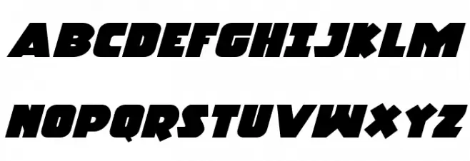 Racket Squad Expanded Italic Schriftart Groß