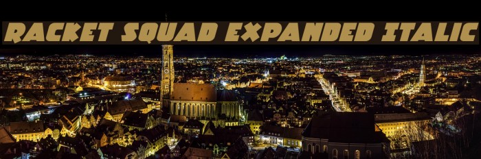 Racket Squad Expanded Italic Example 1