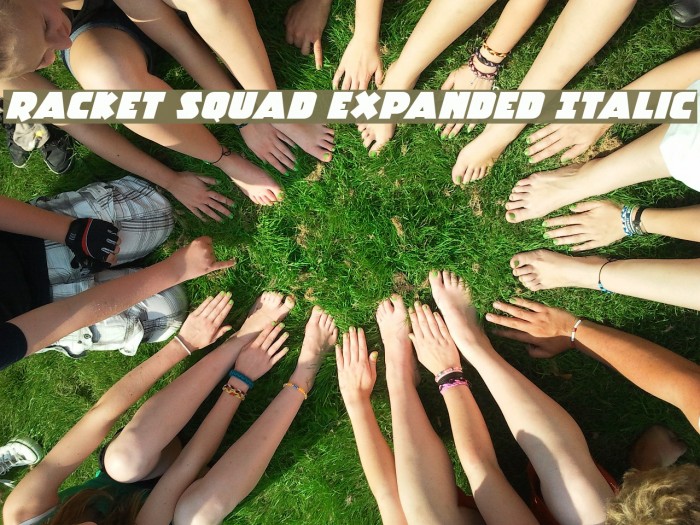 Racket Squad Expanded Italic Example 2