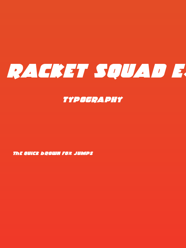 Racket Squad Expanded Italic Poster