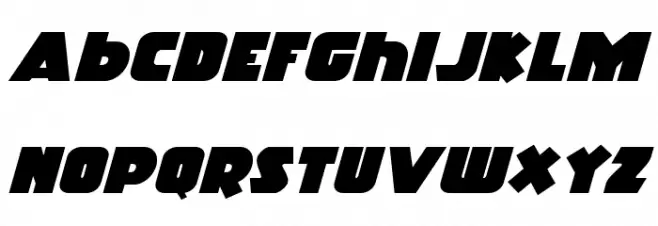 Racket Squad Expanded Italic Polices MINUSCULES